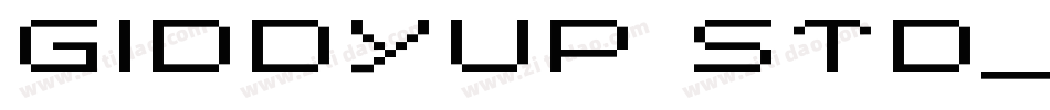 Giddyup Std_0字体转换